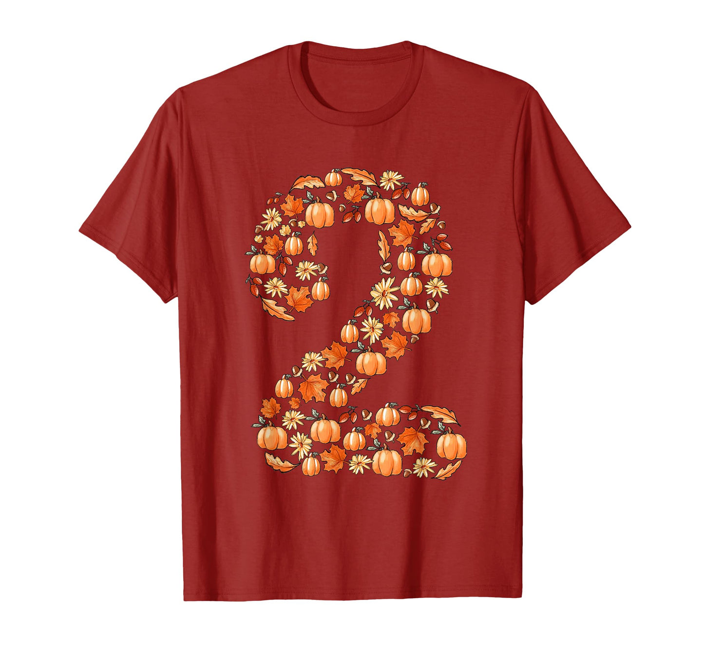 It's My 2nd Birthday Pumpkin Fall Leaves Autumn 2 Year Old T-Shirt
