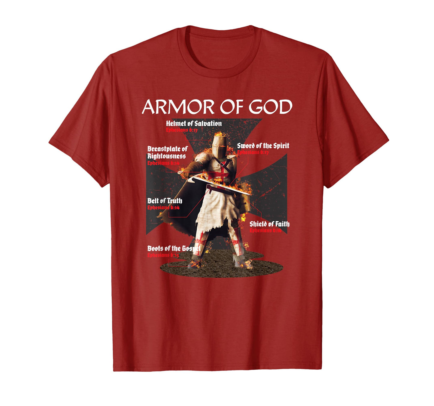 Cool Christian Graphic Religious Verse Gifts Him Men Sayings T-Shirt