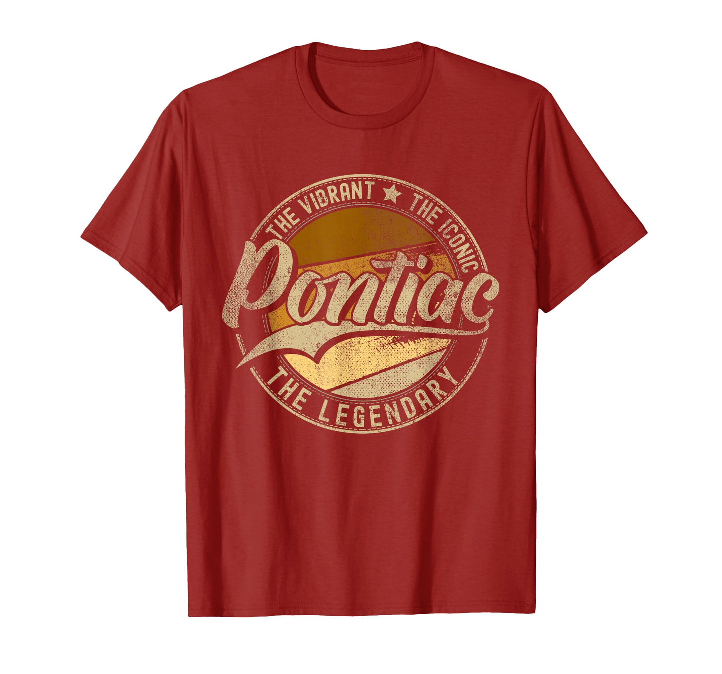 Pontiac MI | Michigan | Vintage Distressed T-Shirt, Small, Black