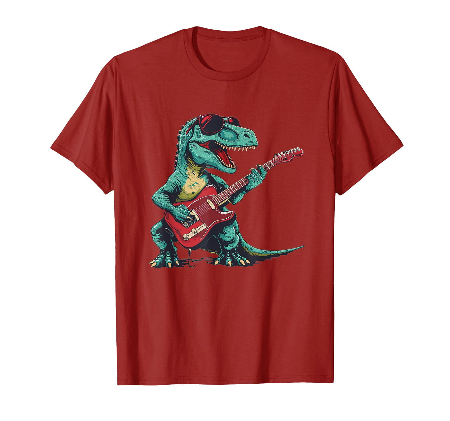 Guitar dinosaur for Jurassic and music lovers T-Shirt
