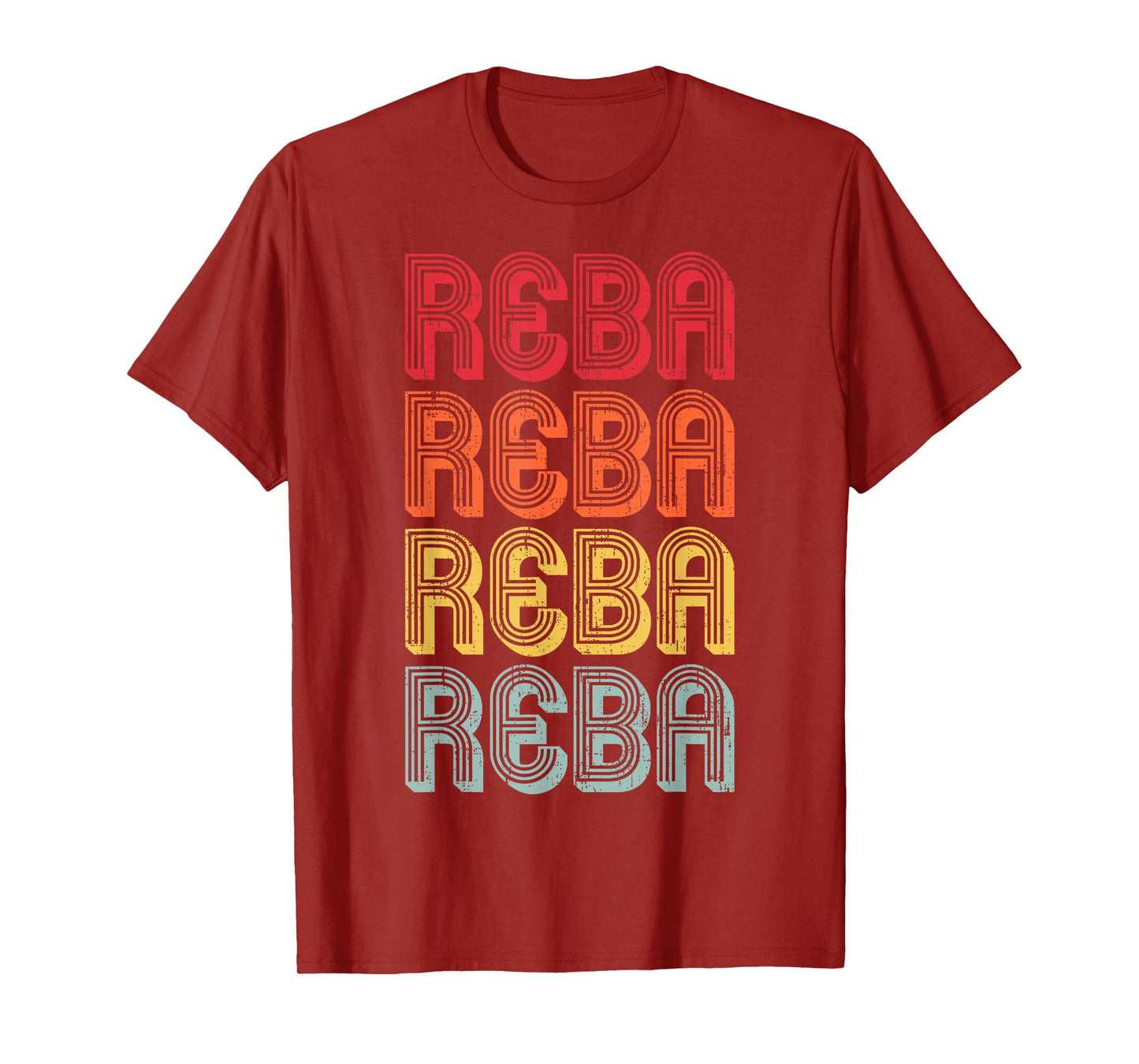Vintage Reba Name Retro Style 70s 80s First For Men Women T-Shirt