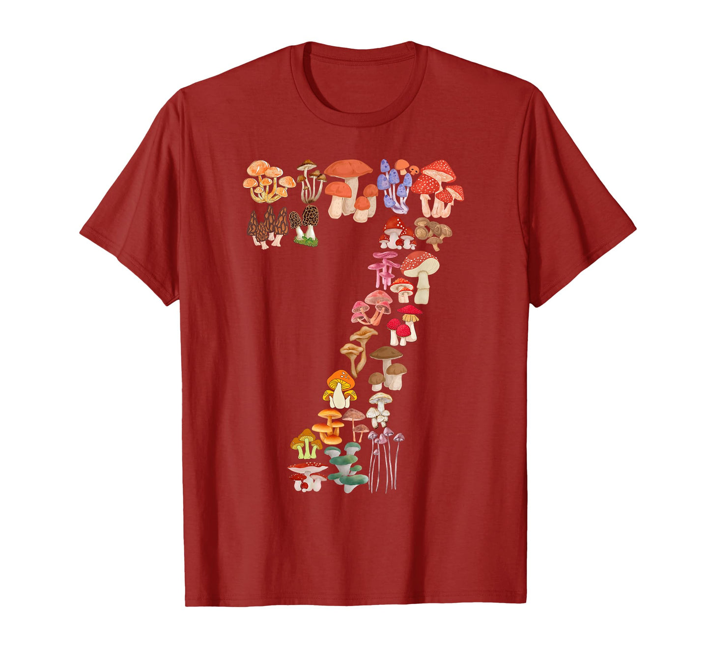 Kids 7th Birthday Mushroom Themed 7 Years Old Boys Girls T-Shirt