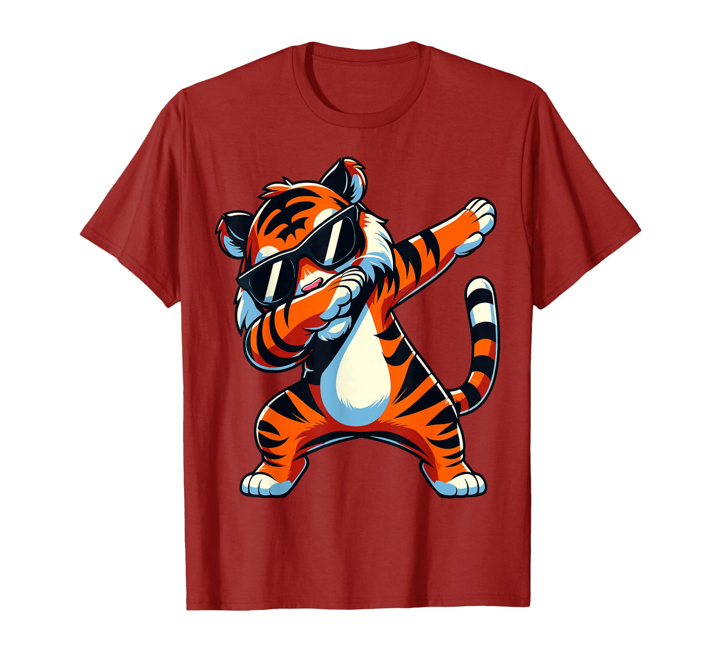 Dabbing Tiger with Sunglasses Tiger Animal T-Shirt