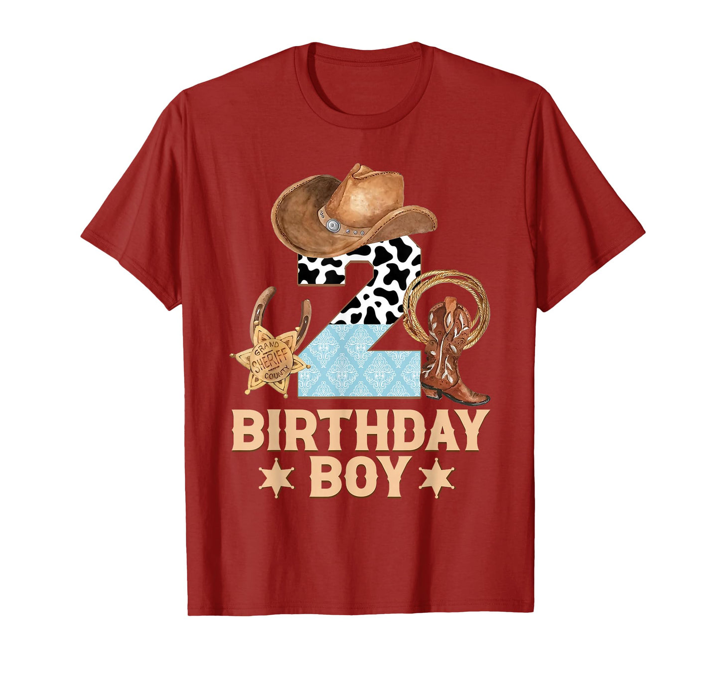Western Family Birthday Boy Shirt 2 Cowboy 2nd Birthday T-Shirt