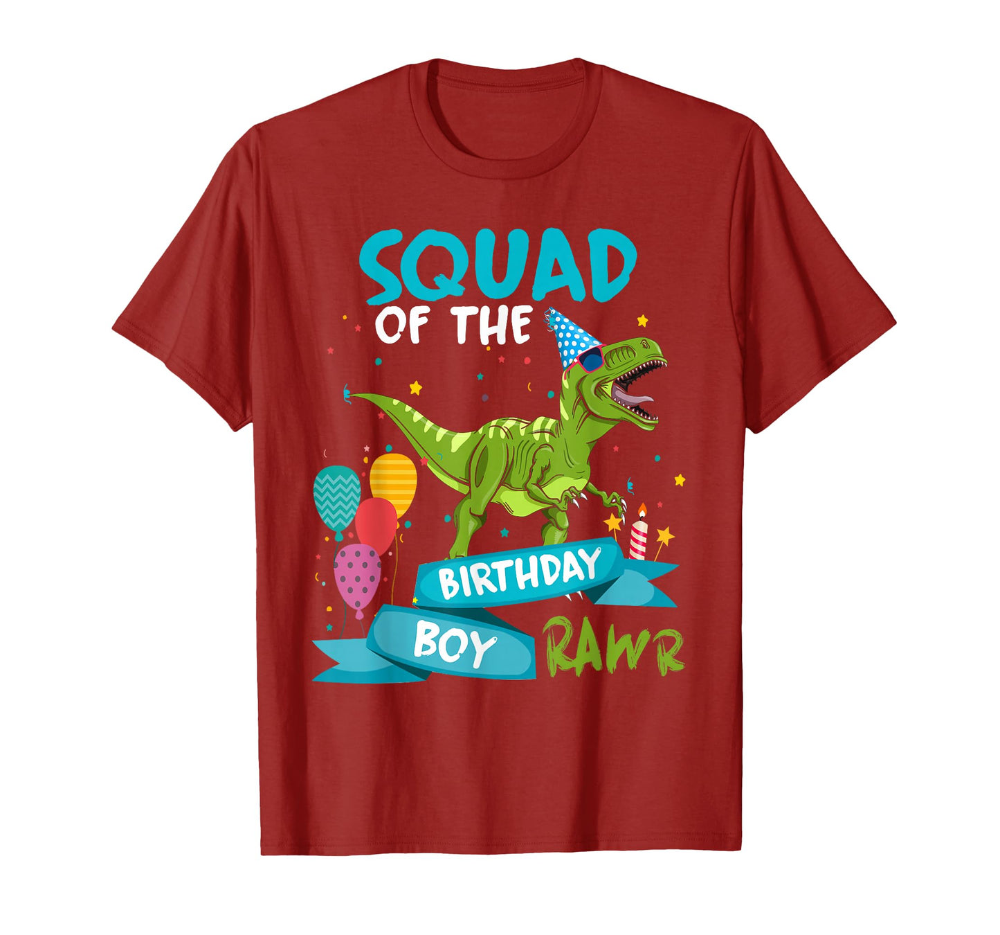 Birthday Squad Funny T-Rex Matching Dinosaur Birthday Party T-Shirt