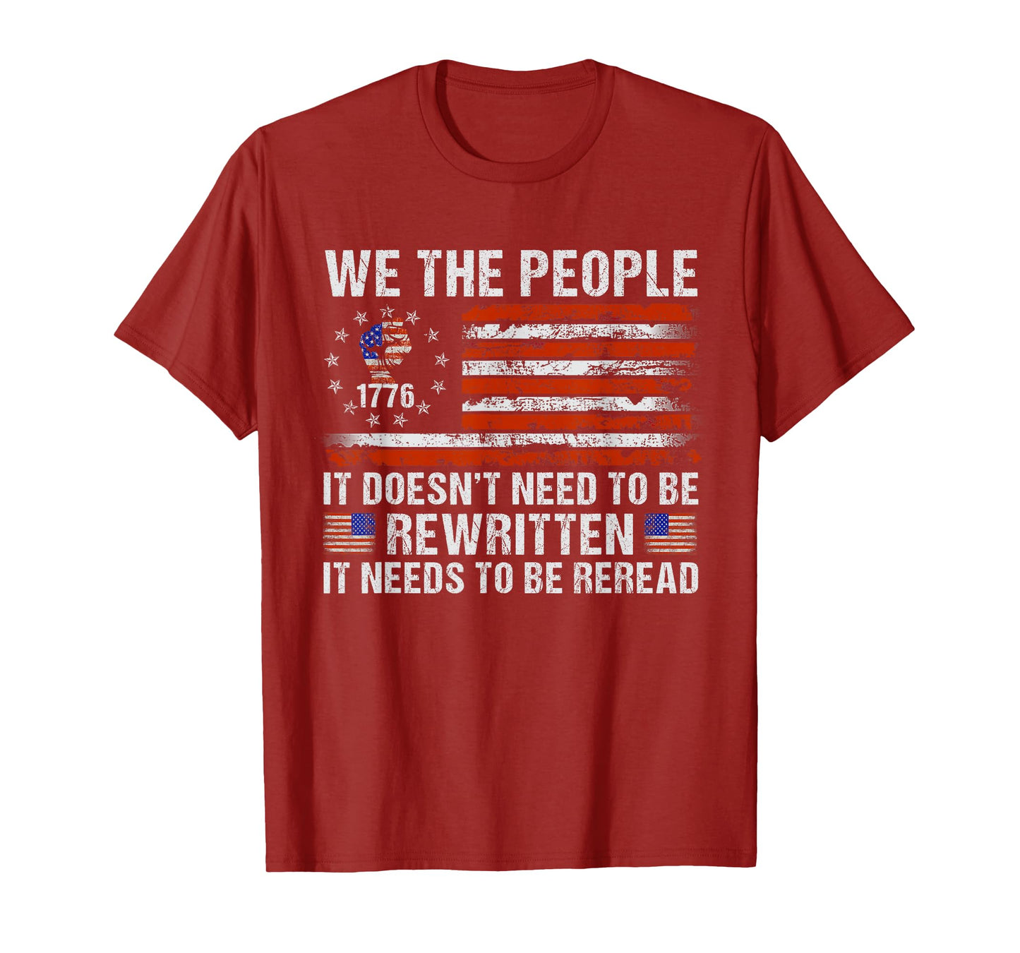 We The People American Flag Patriotic 1776 USA Retro Gifts T-Shirt