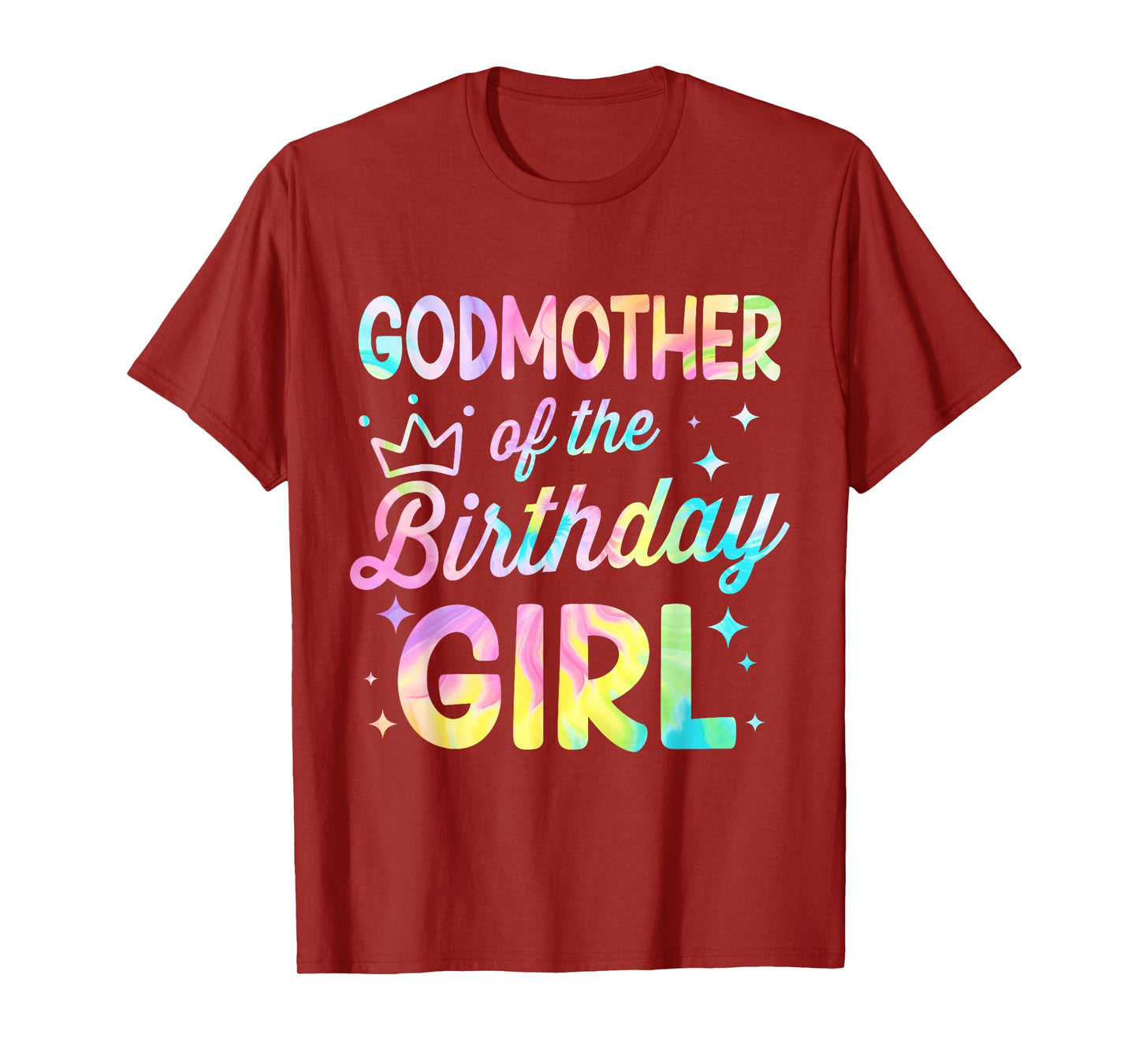 Godmother Of The Birthday Girl Tie Dye Girl Bday Party T-Shirt