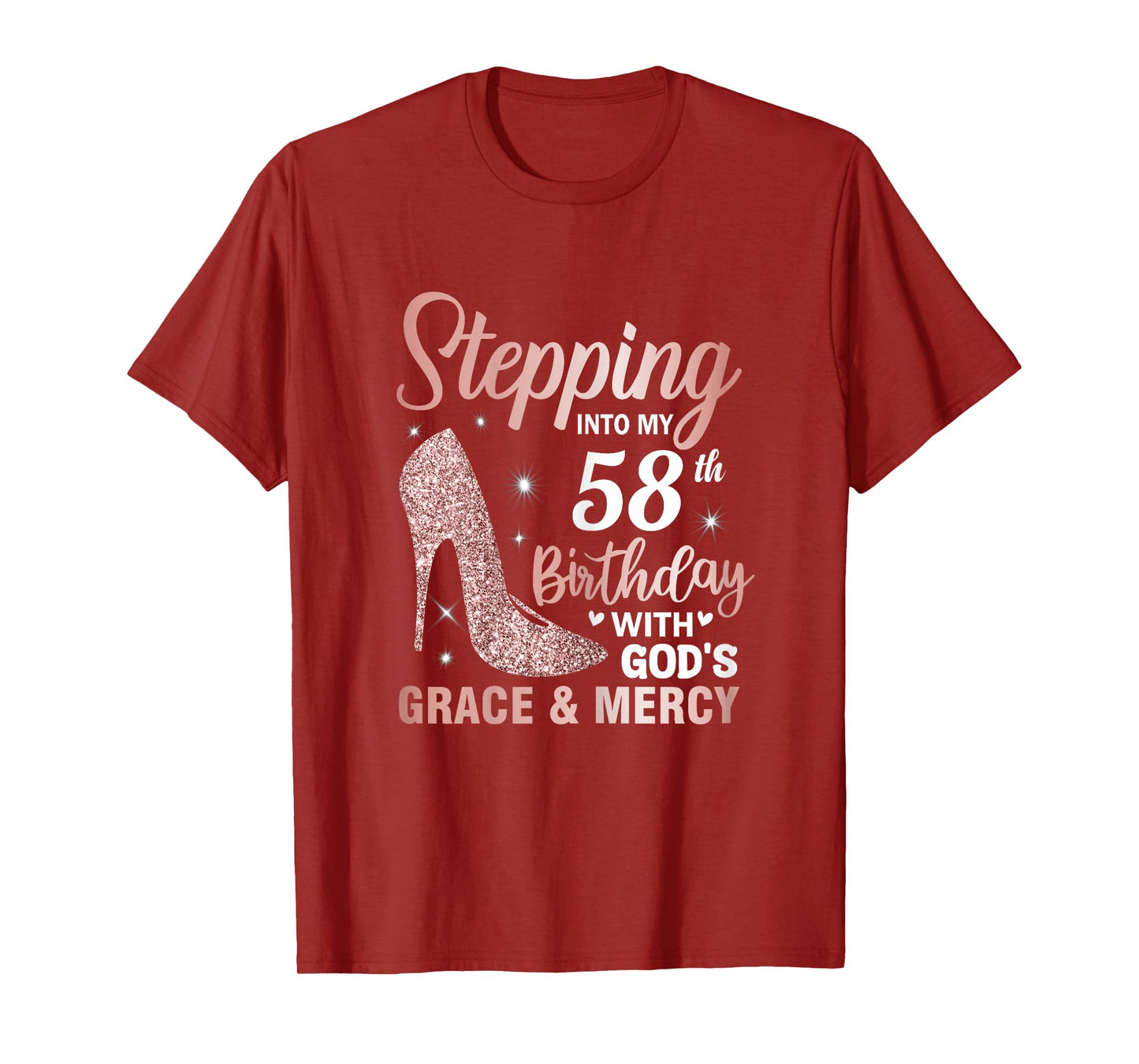 Stepping Into My 58th Birthday Shirt Women 58 Year Old Bday T-Shirt