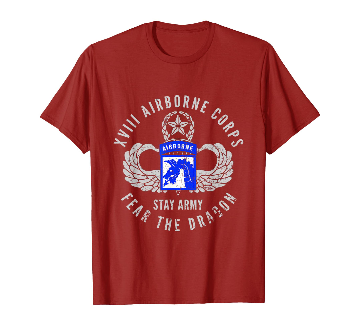 Proud 18th XVIII Airborne Corps US Veteran Fear The Dragon T-Shirt