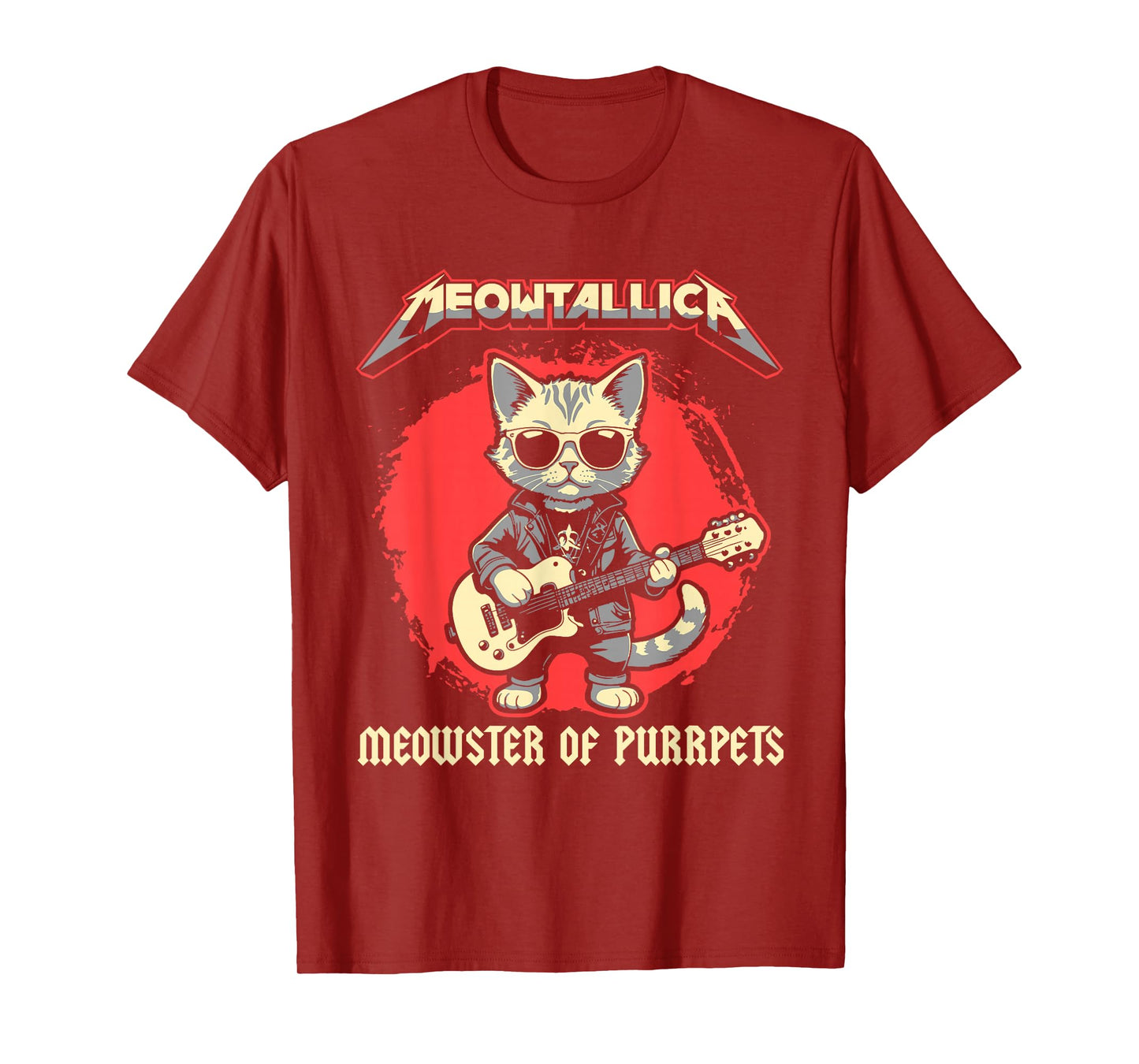 Meowtallica Meowster Of Purrpets - Funny Cat T-Shirt