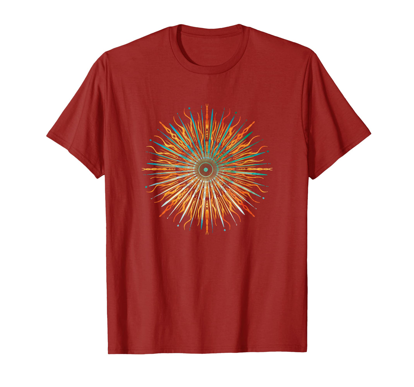 Sun Mandala T-Shirt - Geometric Abstract Starburst T-Shirt