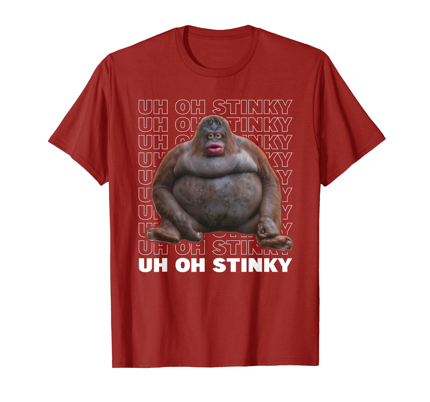Uh Oh Stinky Poop Funny Monkey Dank Memes Le Monke Orangutan T-Shirt