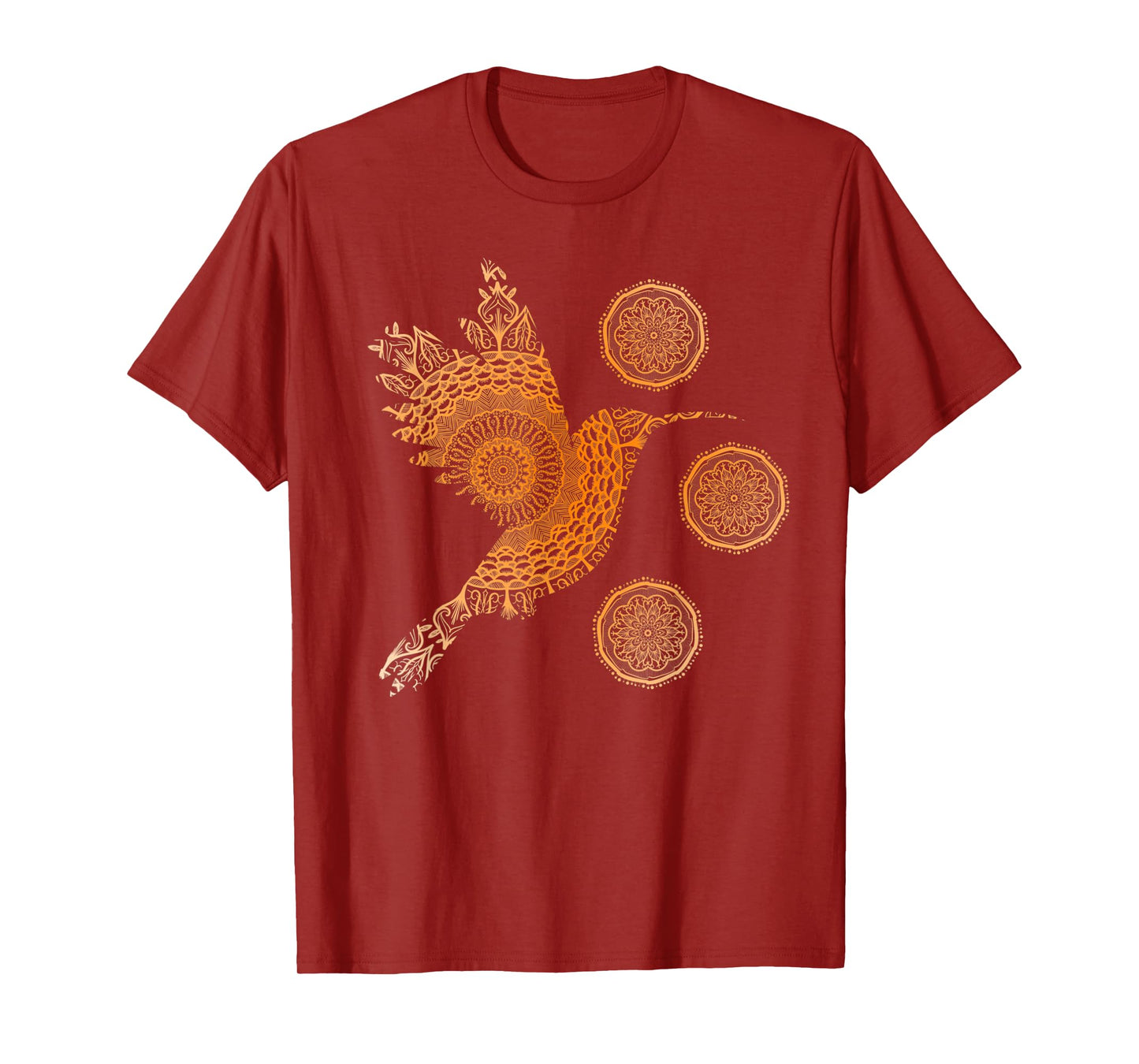 Sacred Mandala Hummingbird Nature Fractal Geometry T-Shirt