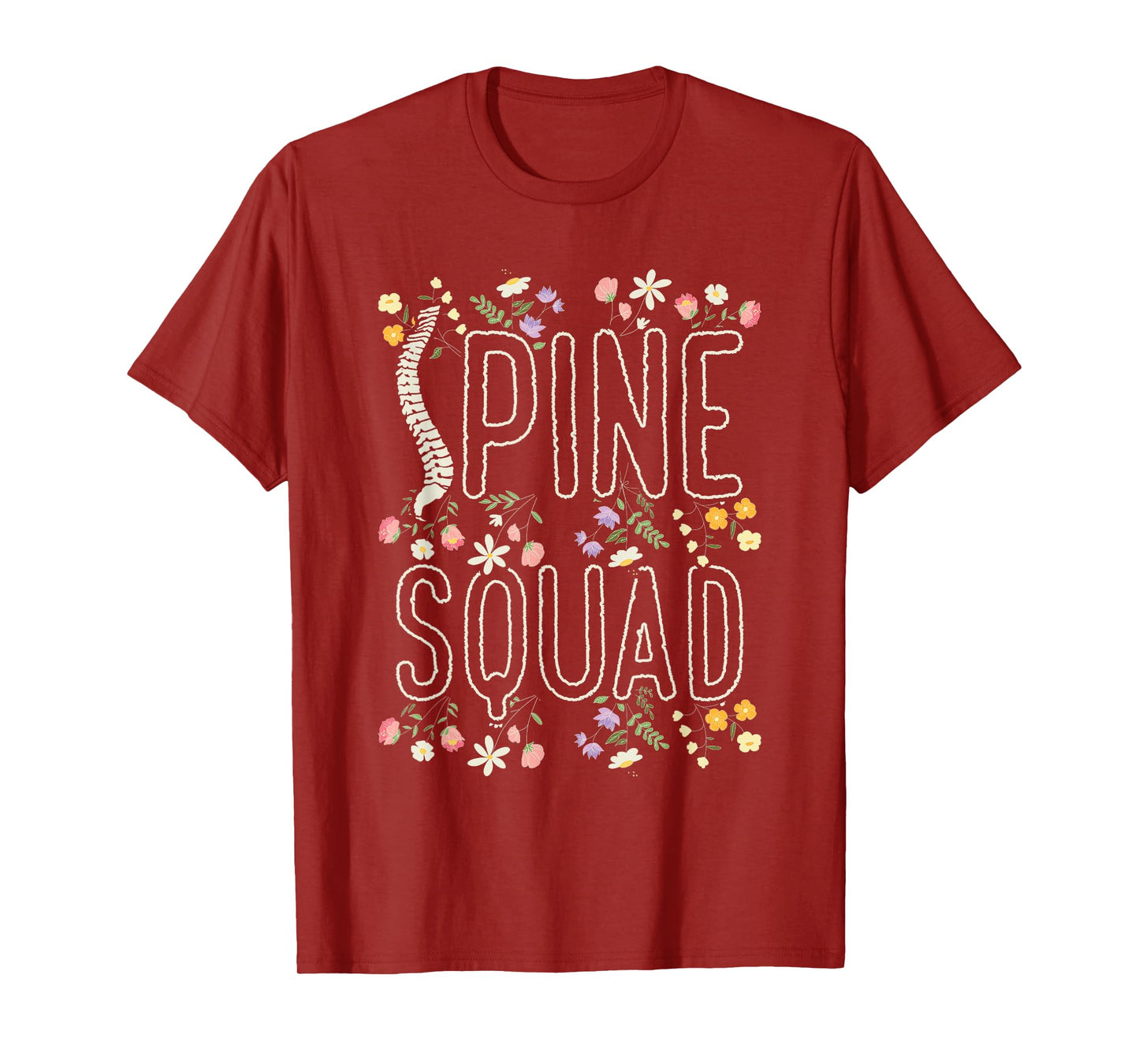 Orthopedic Nurse Floral Orthopedic Spine Squad T-Shirt