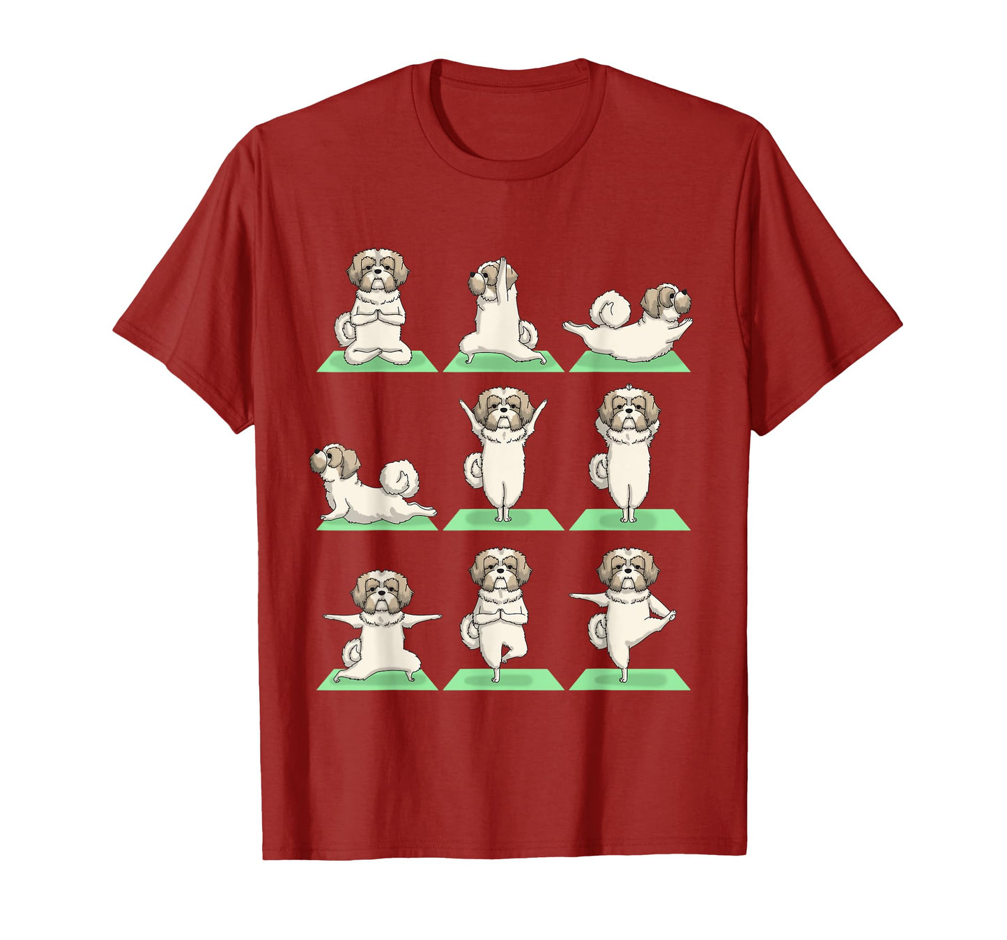 Shih Tzu Dog Yoga Pose Zen Cute Workout Exercise Yogi Funny T-Shirt
