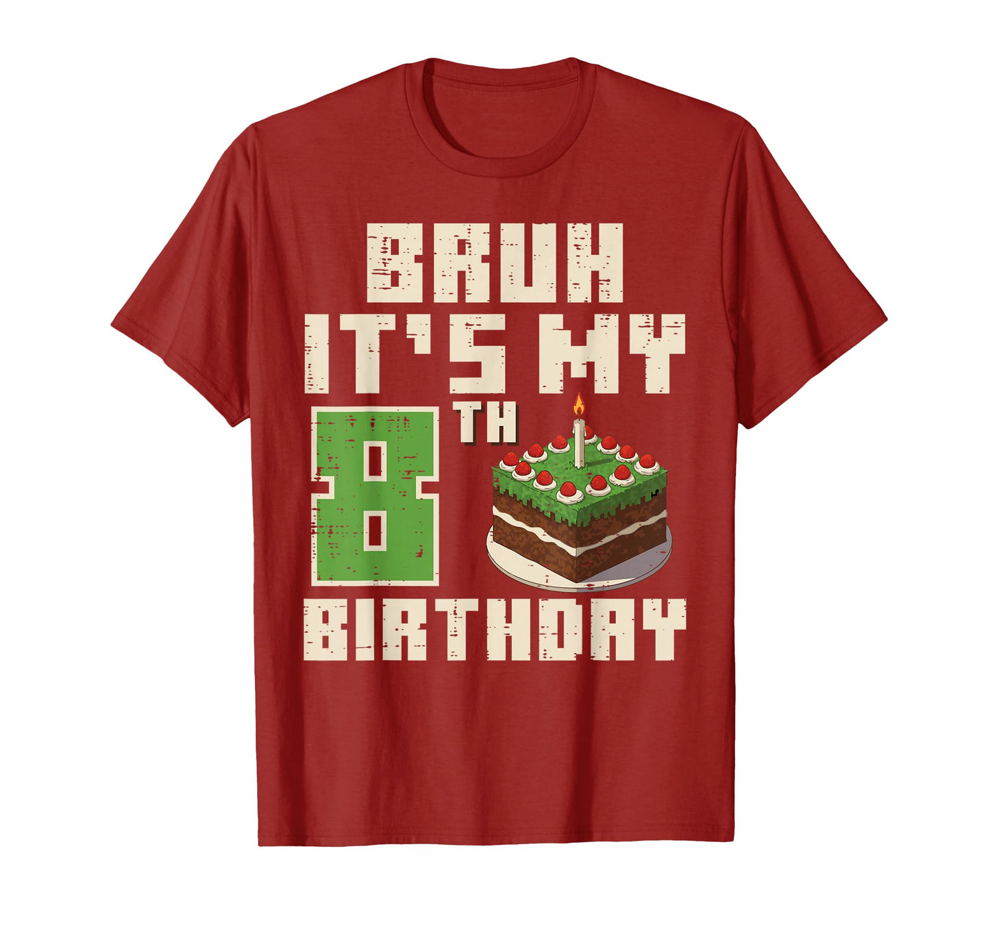 8th Birthday Pixel Gamer 8 Year Old Gaming Bday Boys Kids T-Shirt