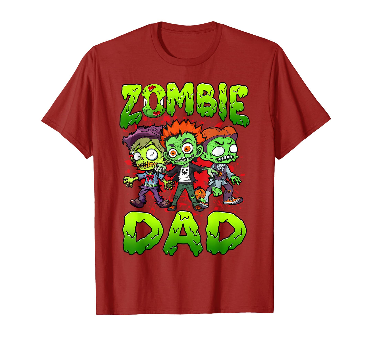 Zombie Dad Halloween Costume Family Matching T-Shirt