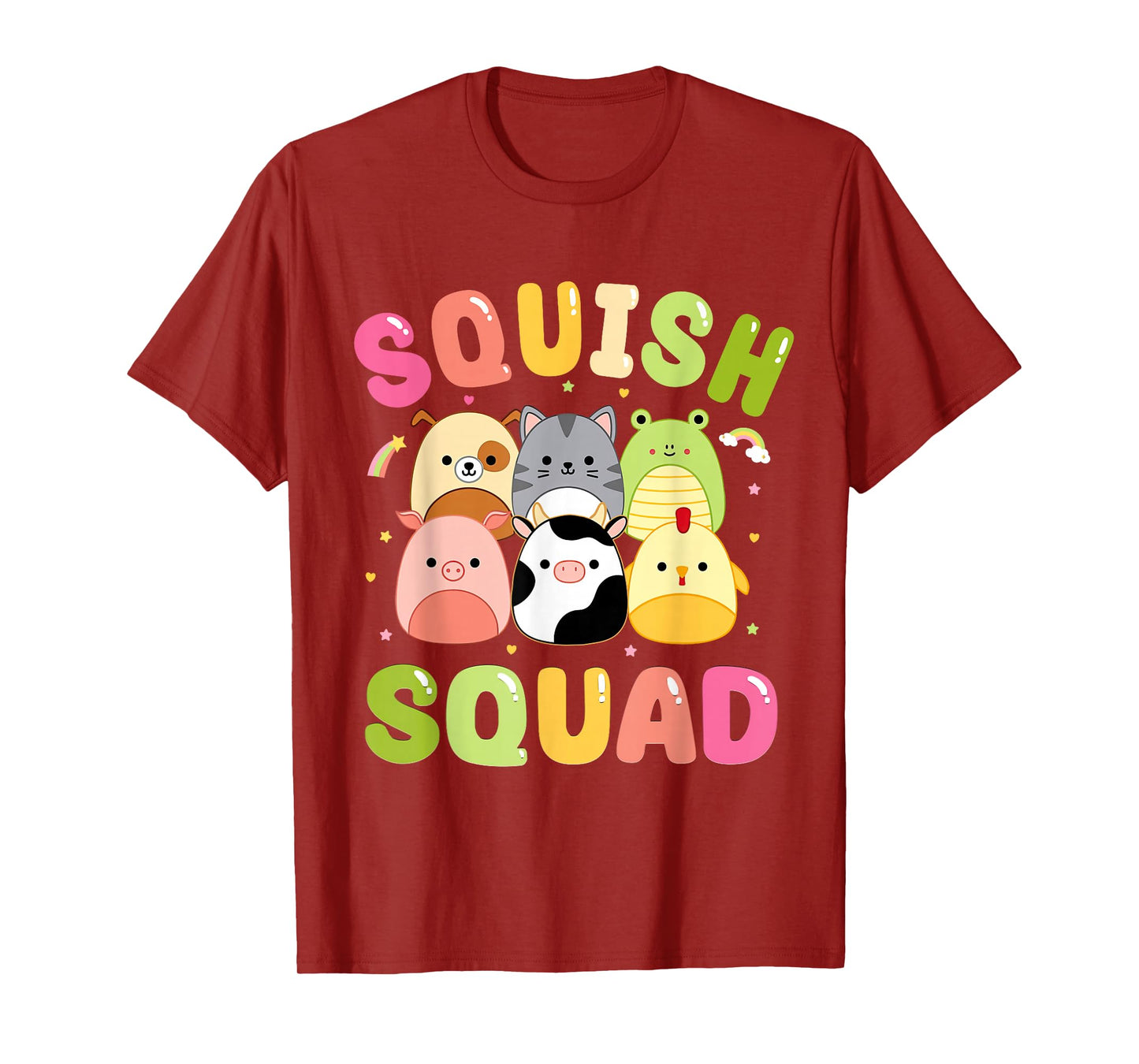 Squish Squad Girls Kids Toddlers Cute Birthday T-Shirt