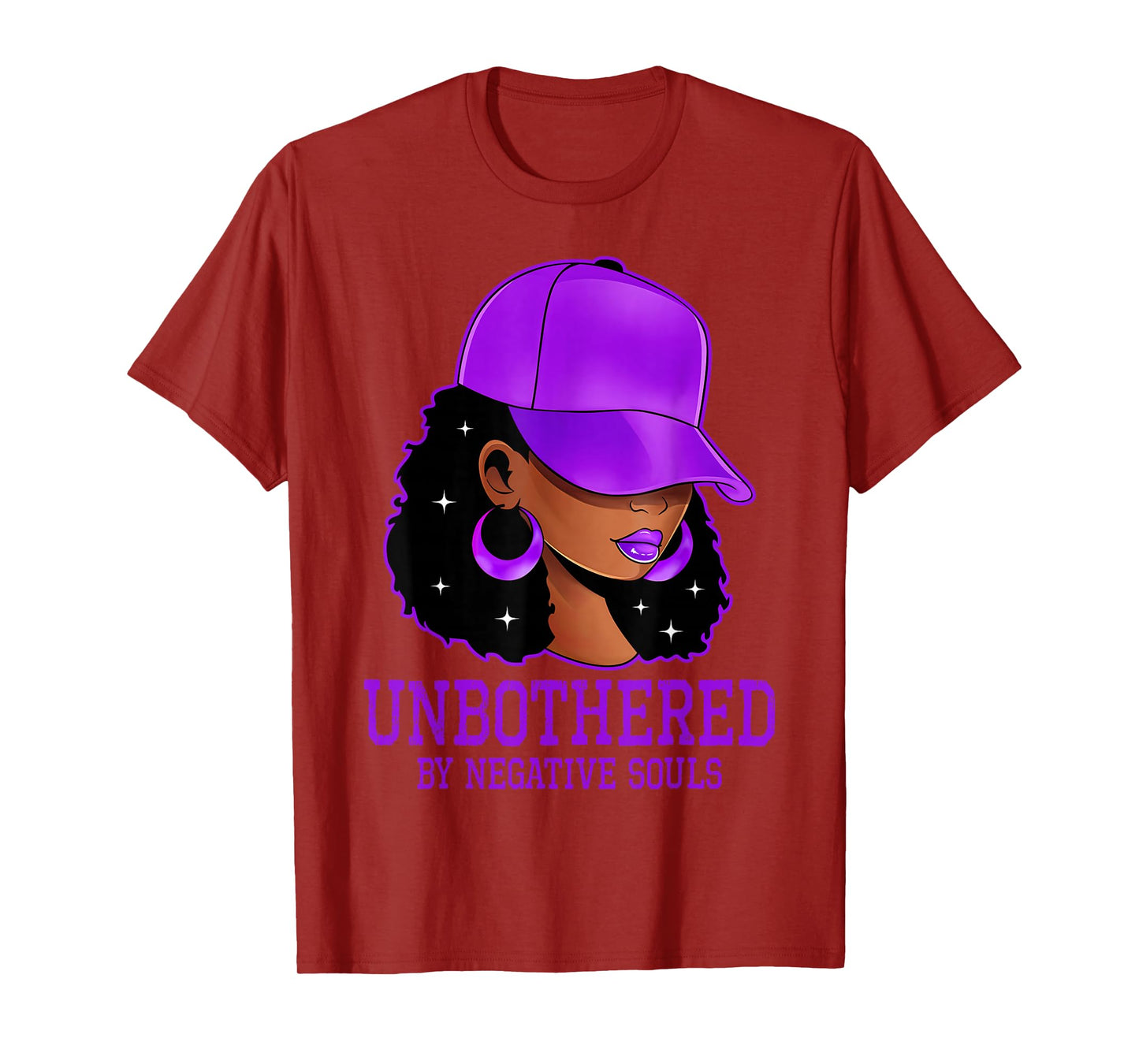 Unbothered African American Afro Queen Sassy Black Woman T-Shirt