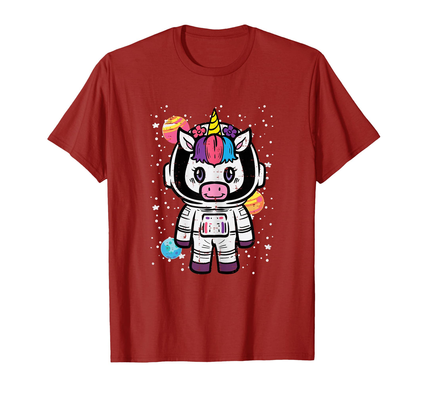 Astronaut Unicorn Cute Space Galaxy Toddler Girls Kids Women T-Shirt