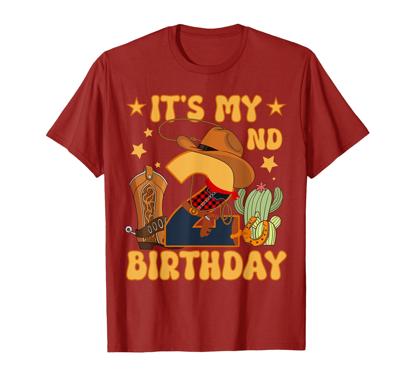 It's My 2nd Birthday Cowboy Rodeo Horse 2 Year Old Bday Boy T-Shirt