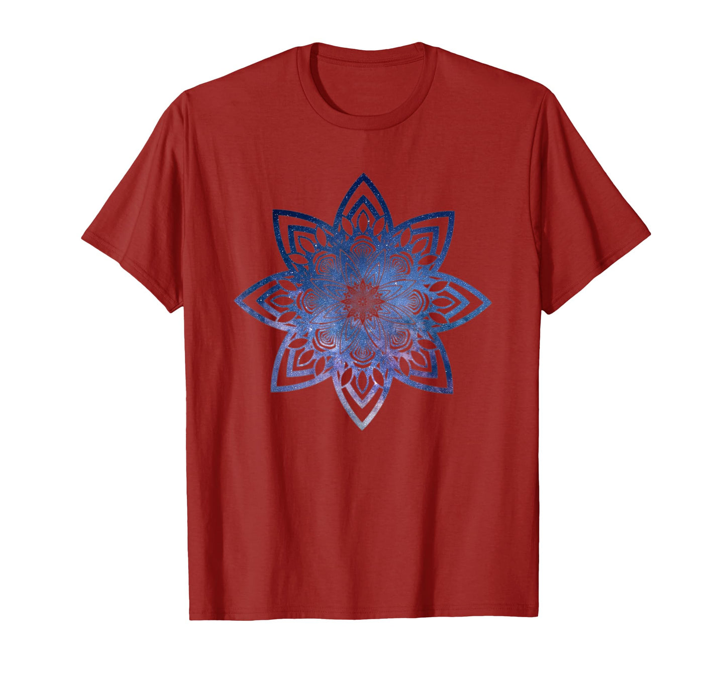 Blue Milkyway Mandala Sacred Geometry Yoga Mantra Om T-Shirt