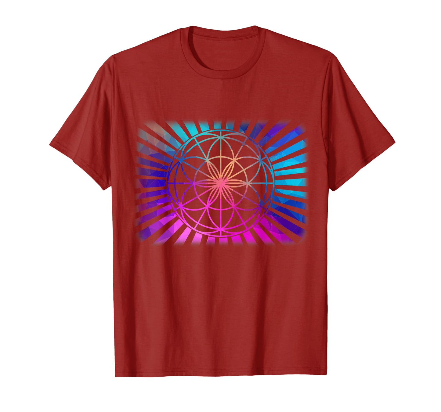 Sacred Geometry Geometric Flower Of Life T-Shirt