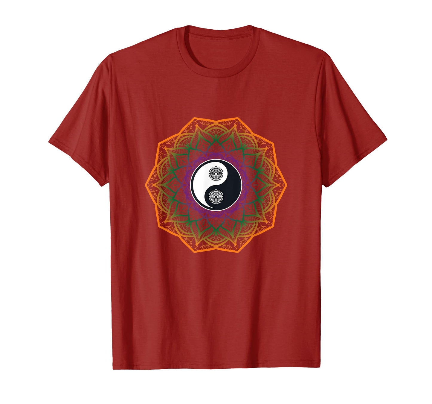 Mandala Yin And Yang Sanskrit Chinese Asian Harmony T-Shirt