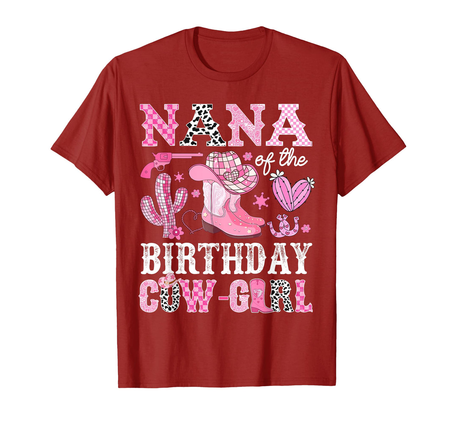Nana Of The Birthday Cow-Girl Rodeo Cowgirl Bday T-Shirt