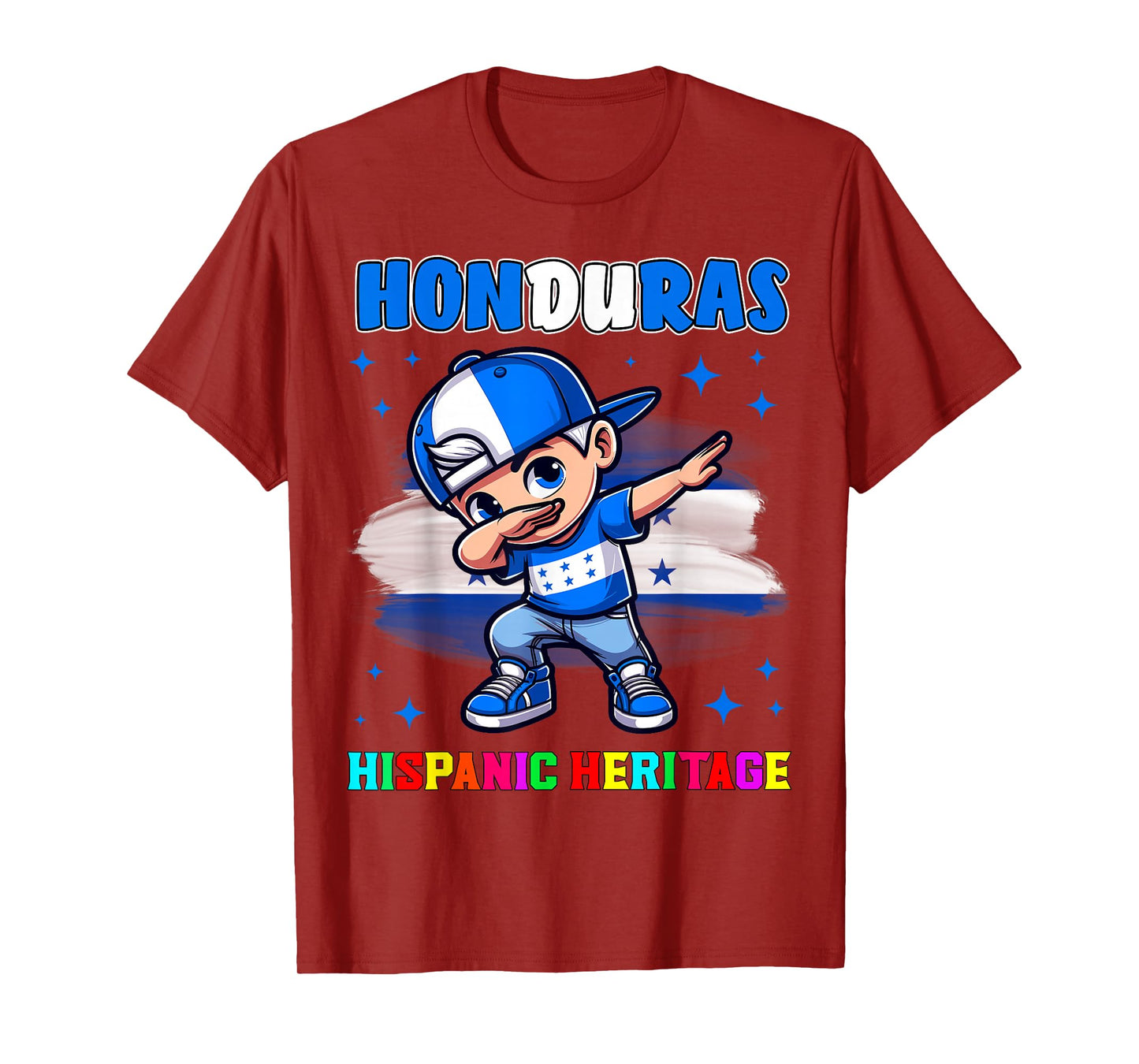 Honduras Dabbing Kid Hispanic Heritage Celebration for Kids T-Shirt
