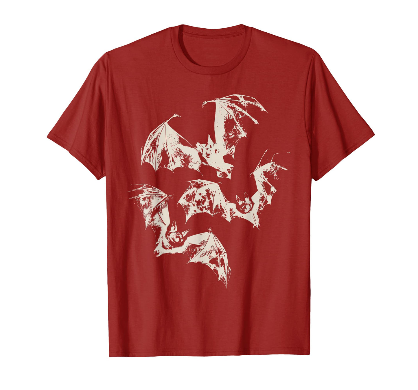 Three Bats Vintage Graphic | Washed Retro Gothic Men Women T-Shirt