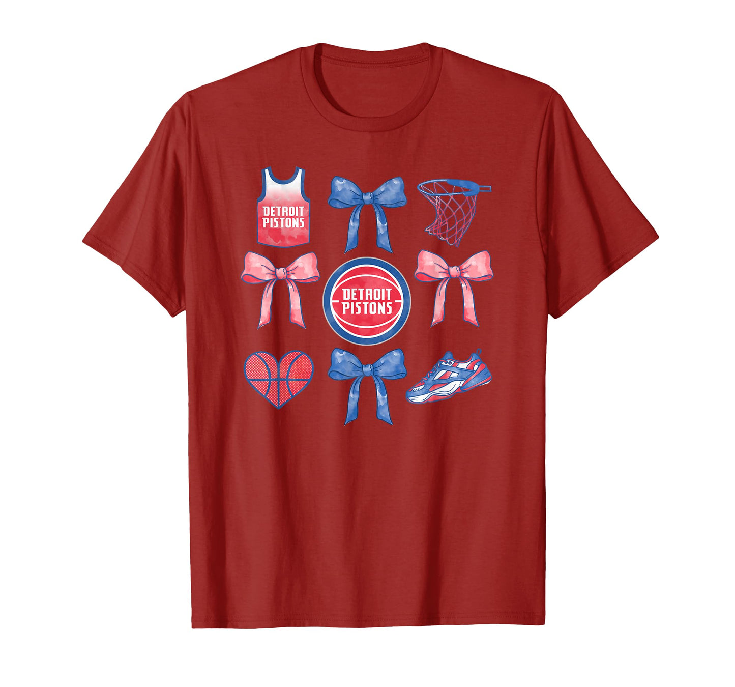NBA Detroit Pistons Bow Grid T-Shirt