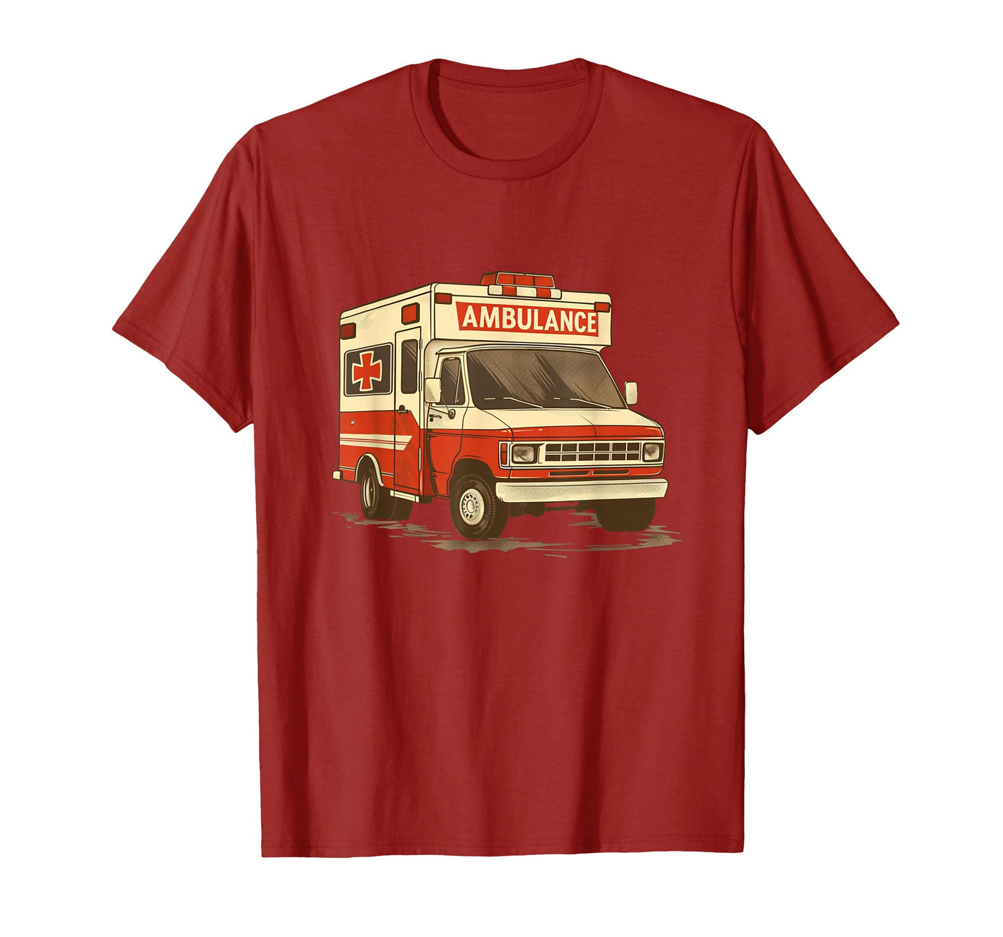 Red Ambulance Vehicle Costume for Adults and Kids T-Shirt
