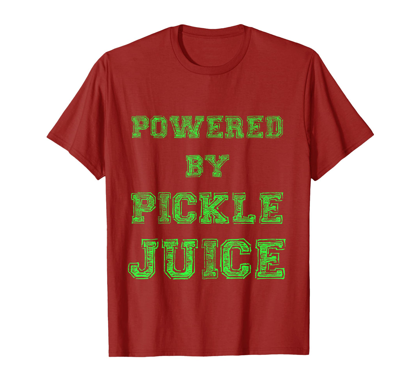 Powered By Pickle Juice Funny Gym Yoga Gift Fitness Fan T-Shirt