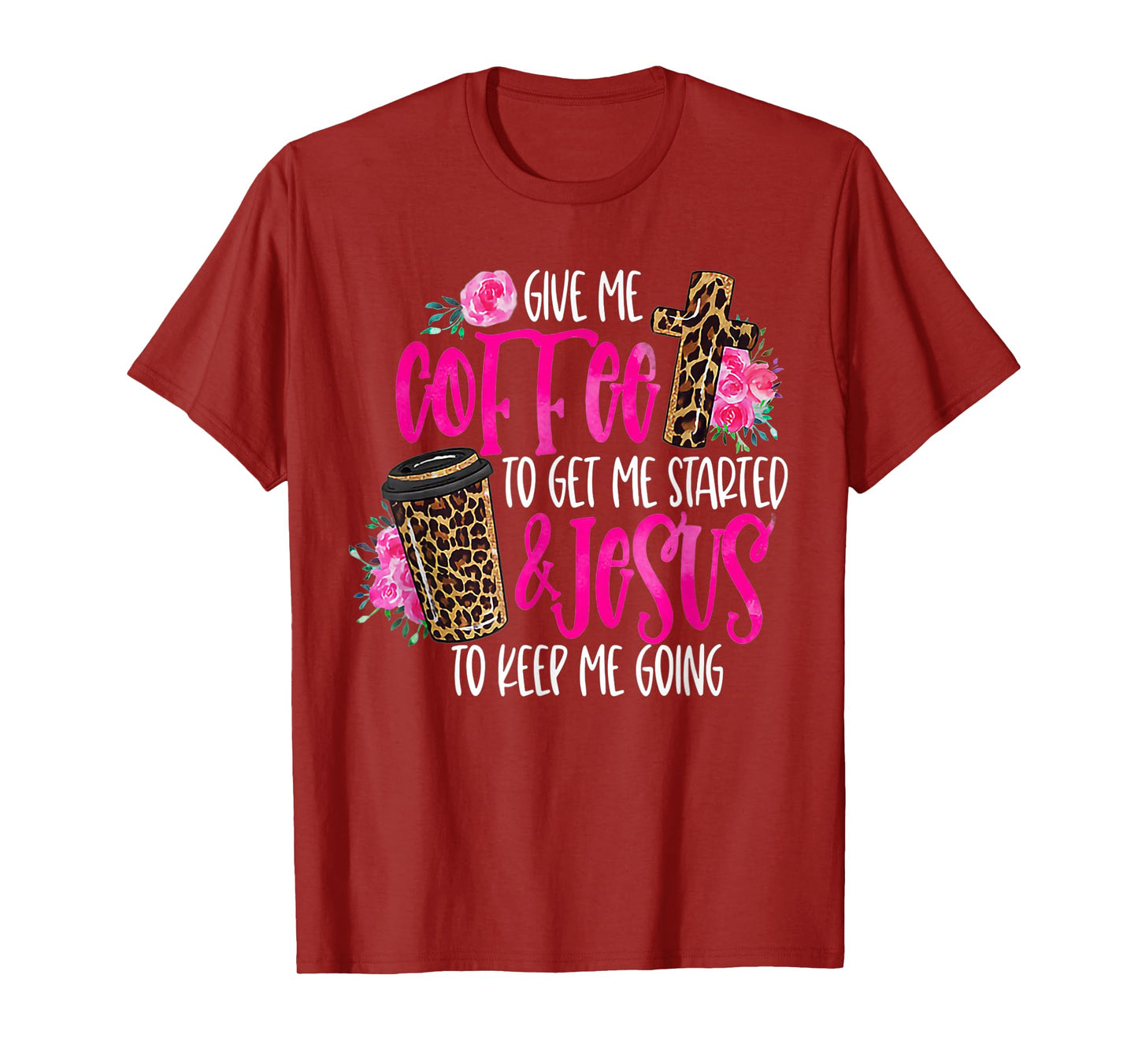 Coffee and Jesus Women's Misses Unisex Plus Size Teacher T-Shirt