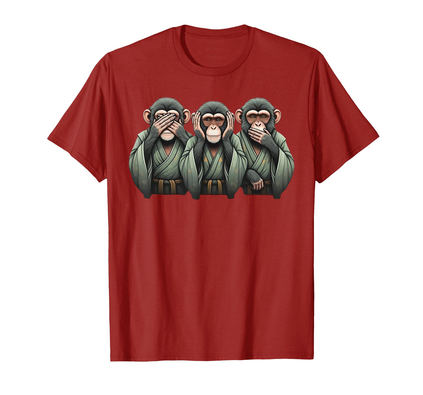 See no evil, Hear No Evil Speak No evil Three Wise Monkeys T-Shirt