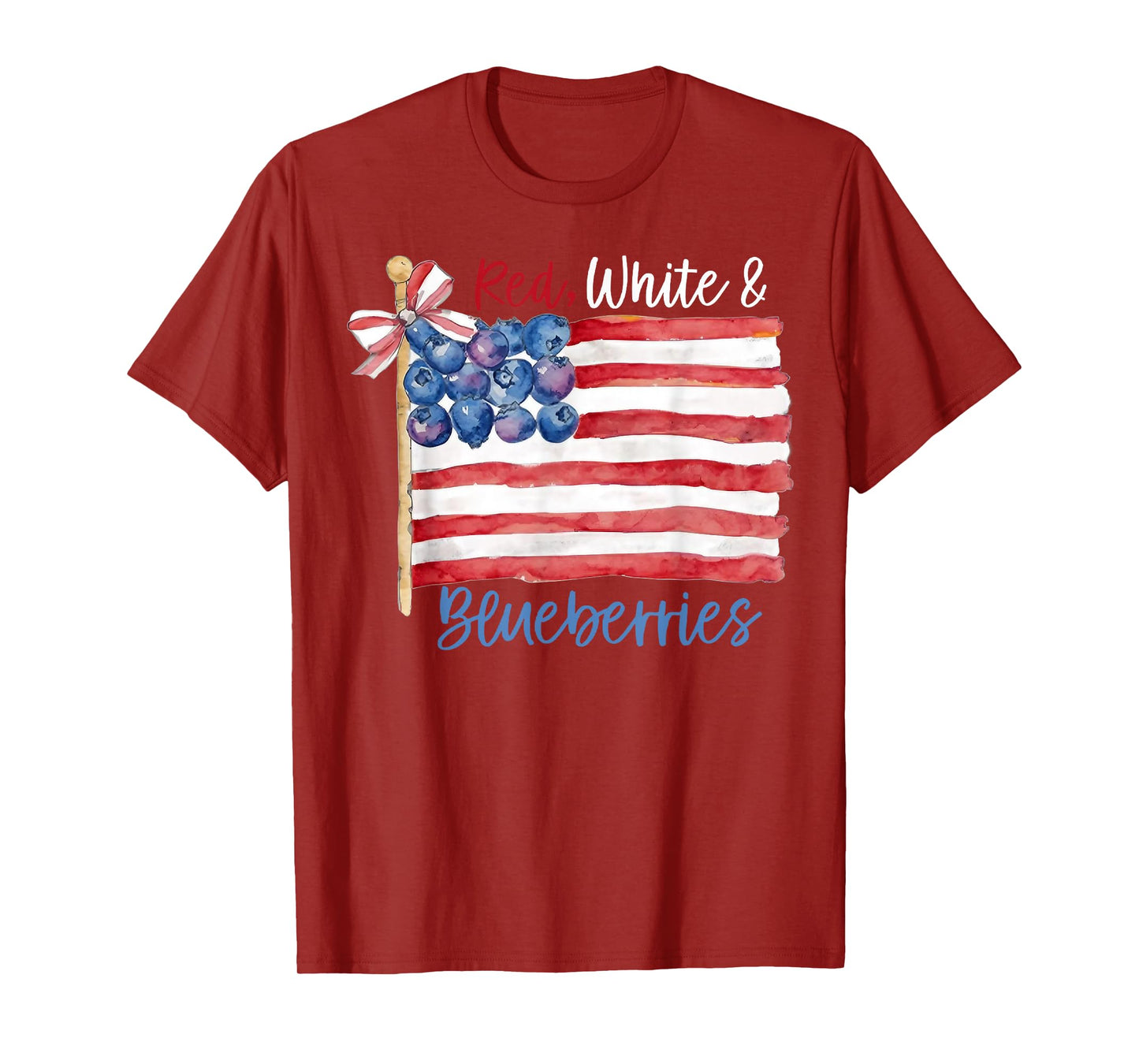 Red White and Blueberries for Supporters Men Women Food Pun T-Shirt