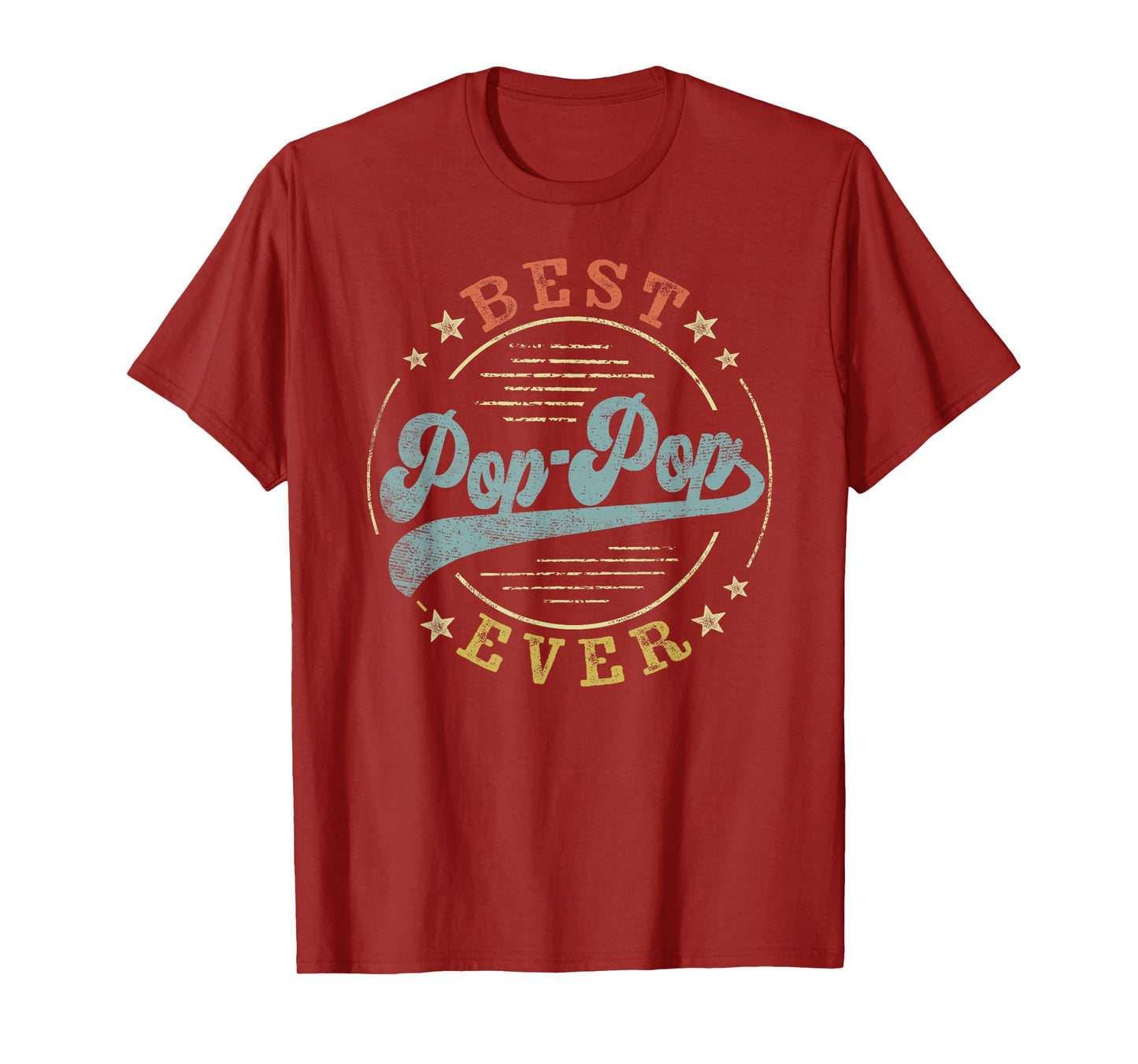 Best Pop-Pop Ever Father's Day PopPop Gifts Vintage Emblem T-Shirt