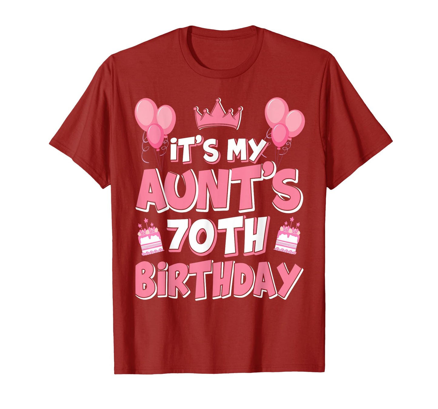 Balloons It's My Aunt's 70th Birthday 1955 70 Years Old T-Shirt