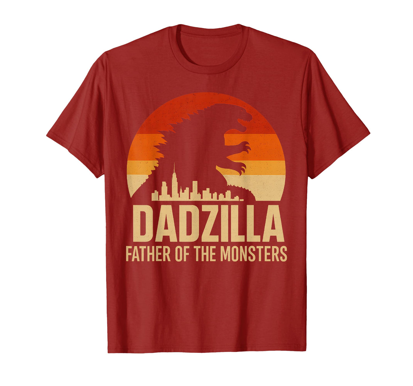Vintage Dadzilla Father Of The Monsters Mens Fathers Day T-Shirt