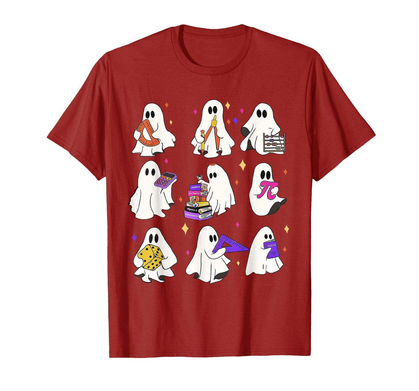 Halloween Math Teacher, Ghost Math Teacher, Back To School T-Shirt