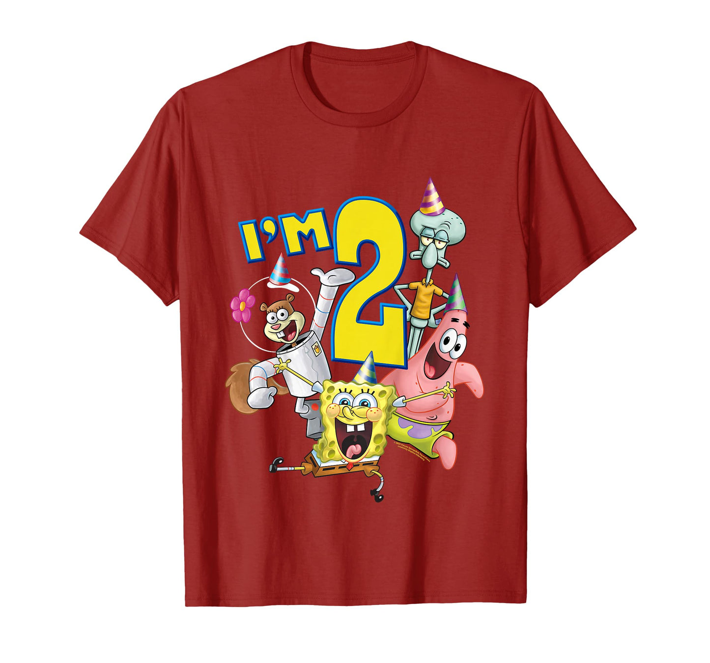Kids SpongeBob SquarePants 2nd Birthday Today I'm 2 T-Shirt