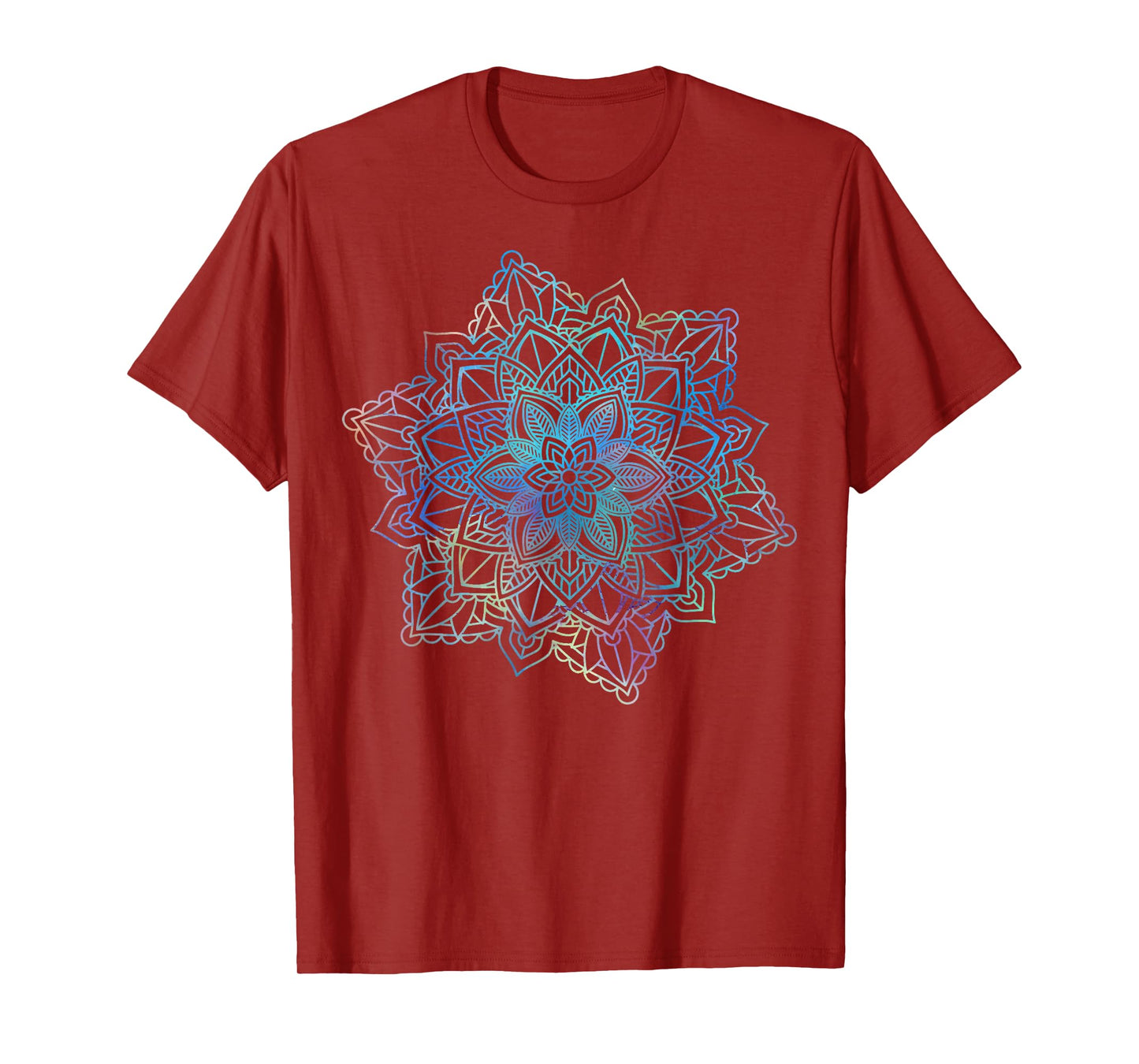 Watercolor Mandala Sacred Fractal Geometry Art Good Vibe T-Shirt