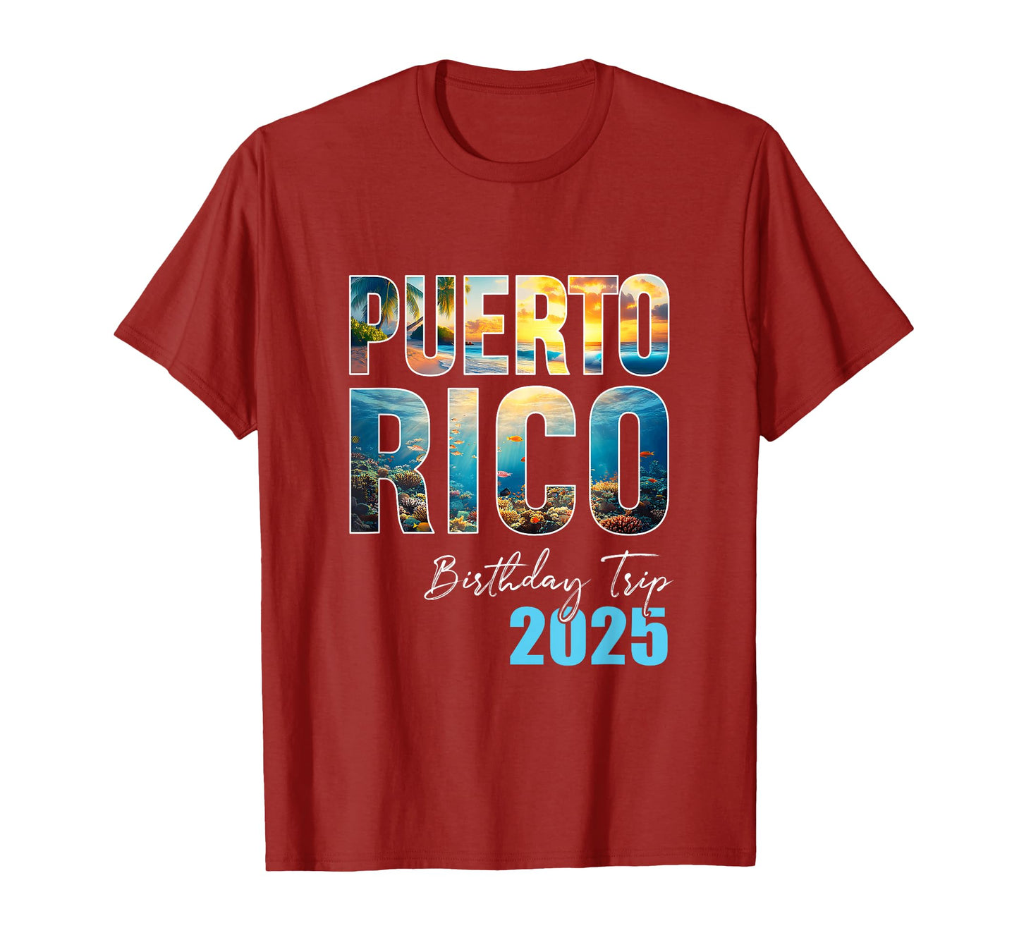 Puerto Rico Birthday Trip 2025 Cruise T-Shirt - Unisex-Adults/Kids - Black - Small - Short Sleeve - Crew Neck - T-Shirt - Cruise-Themed