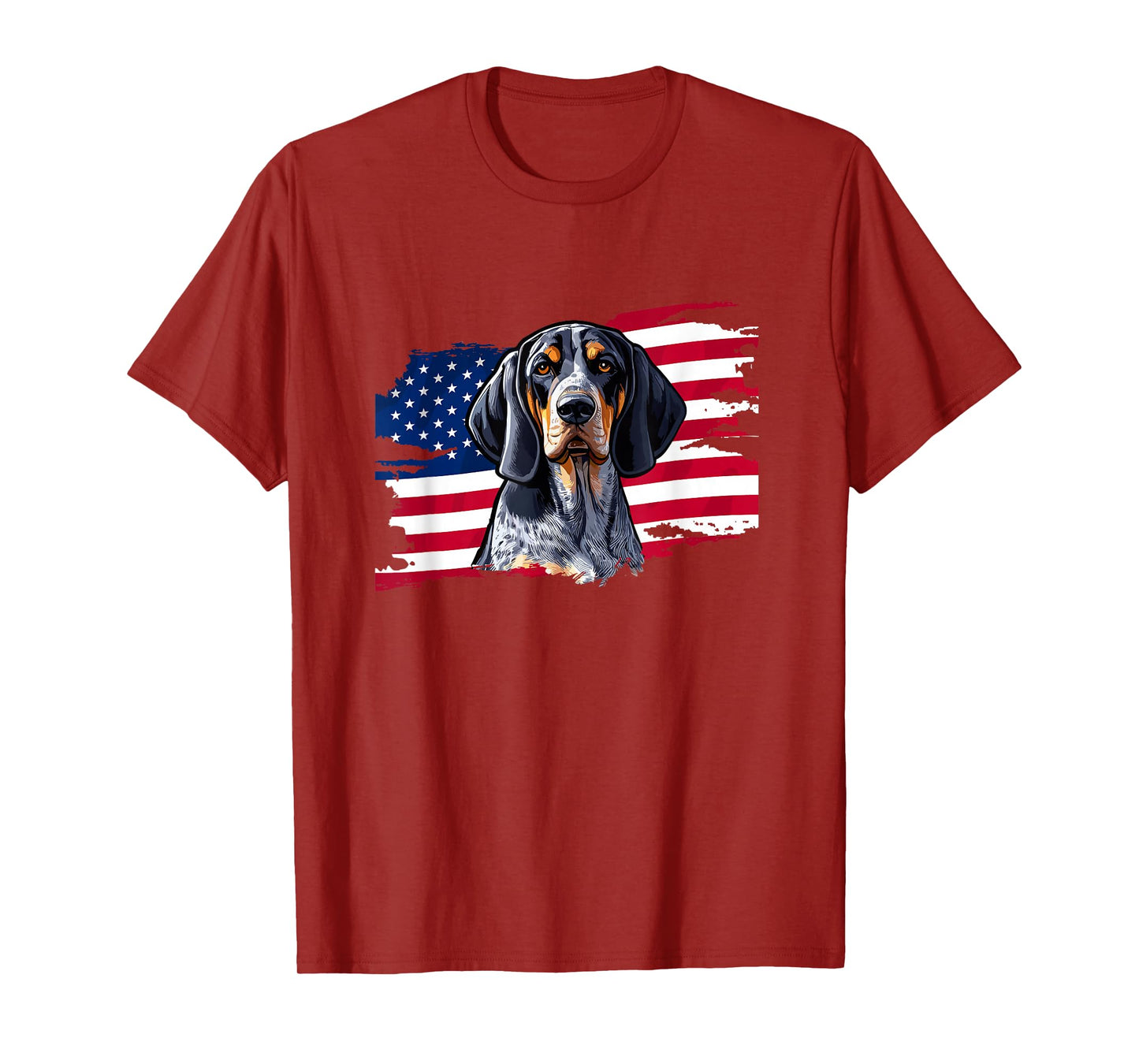 USA Flag 4th Patriotic Bluetick Coonhound Lover T-Shirt