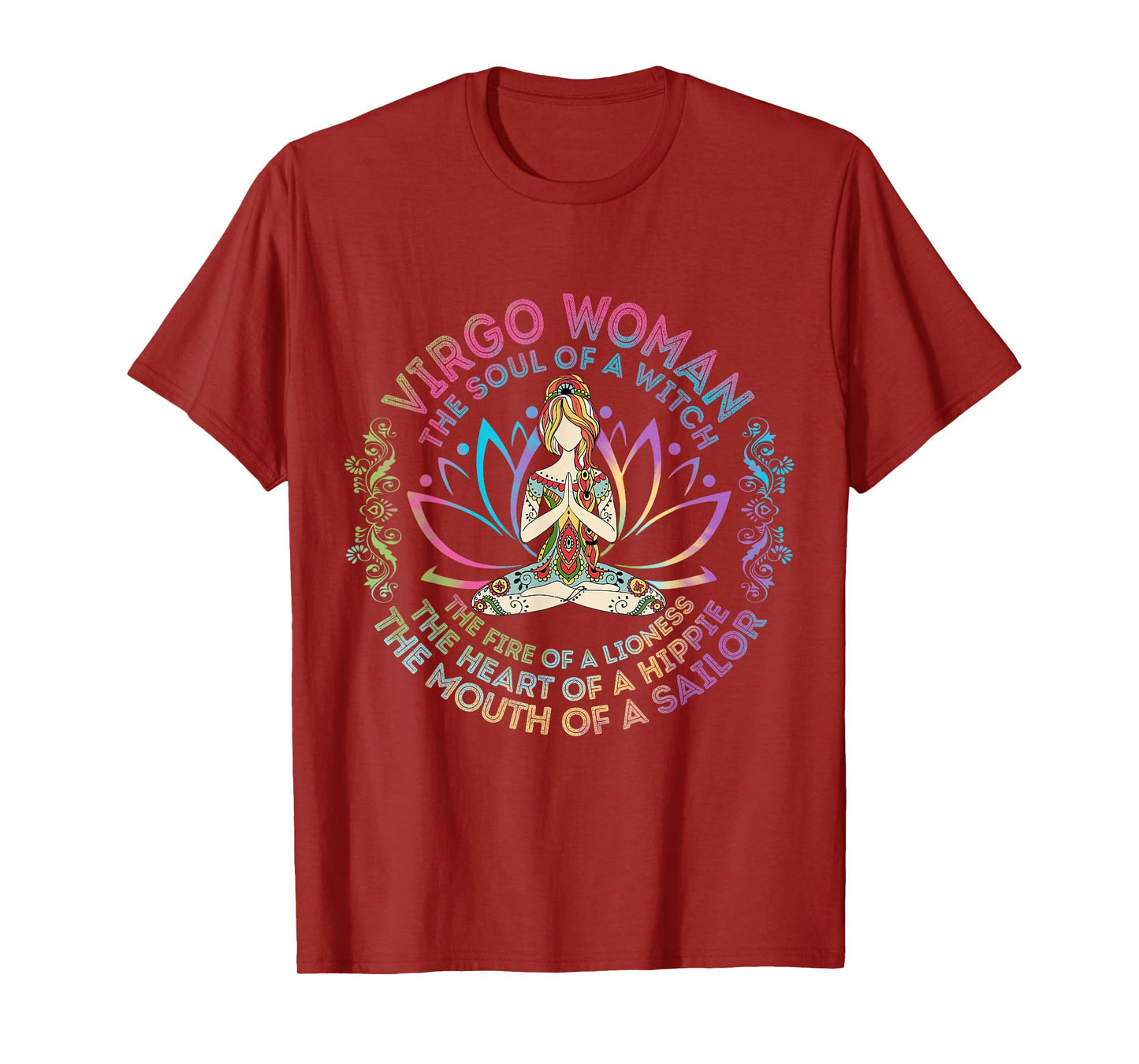 Virgo Woman The Soul Of A Witch Birthday Hippie Soul T-Shirt