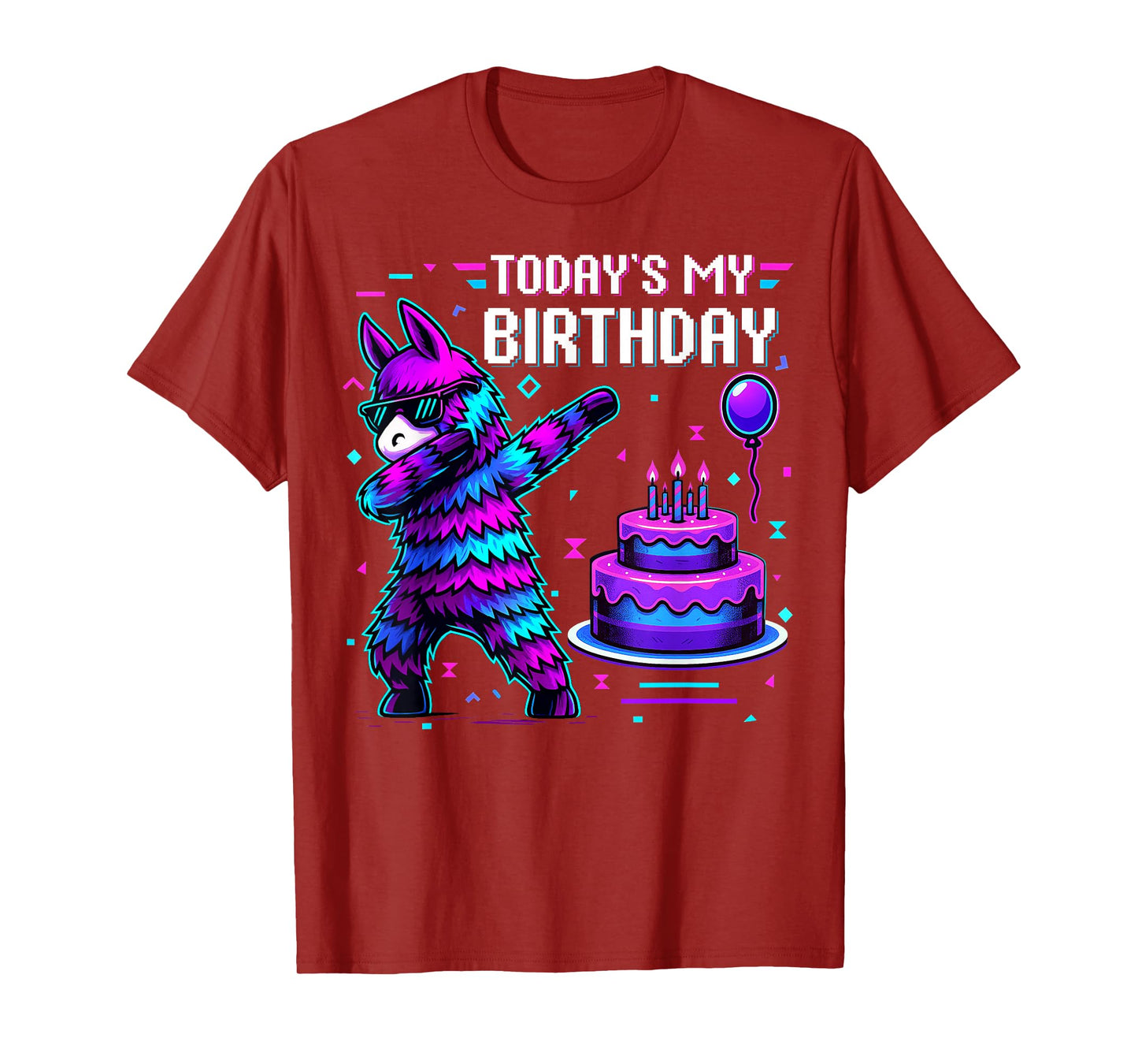 Todays My Birthday Llama Pinata Birthday Party Boy Girl Bday T-Shirt