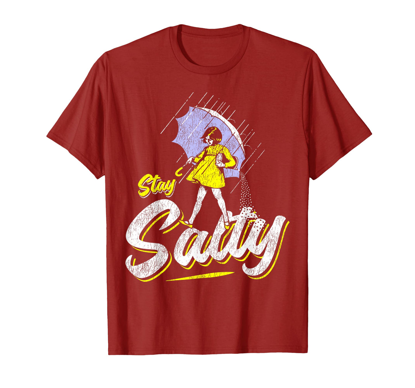 Vintage Salty Meme All These Flavors Girl holding Umbrella T-Shirt
