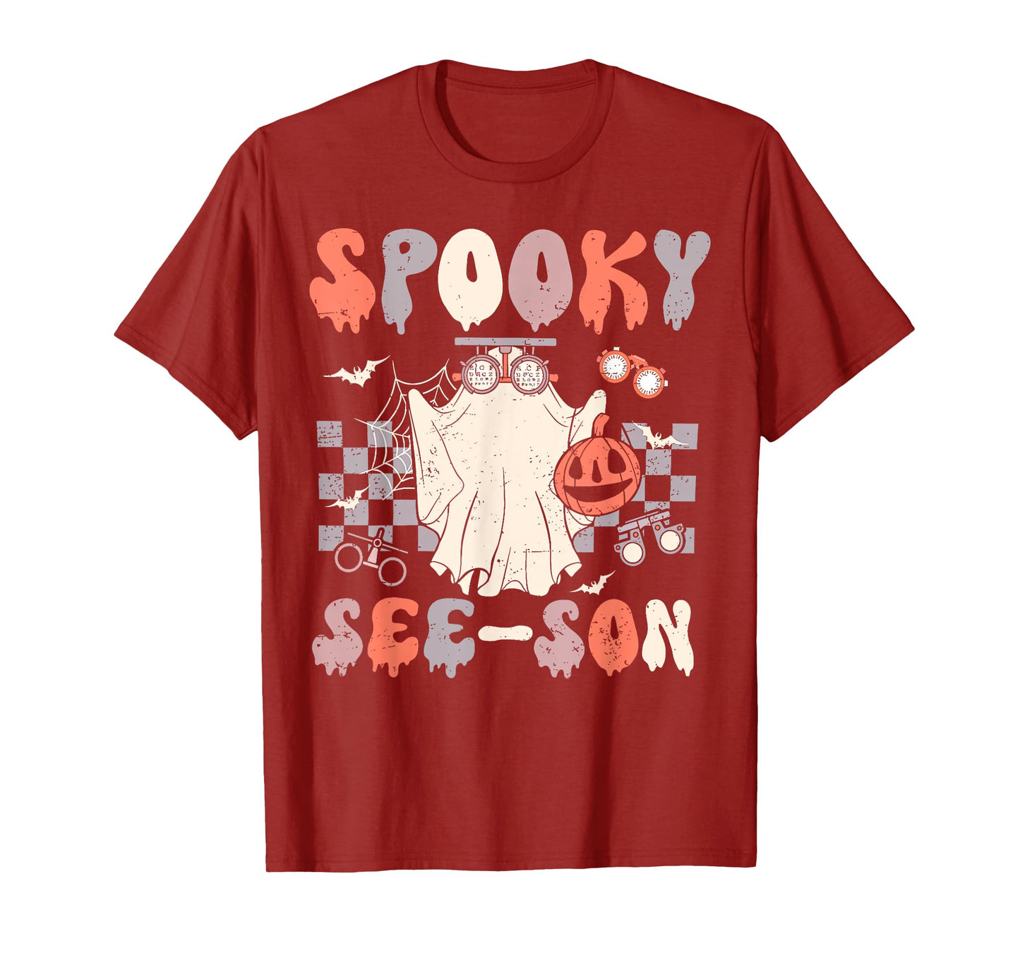 Retro Spooky See-son Optometrist Optometry Ghost Halloween T-Shirt