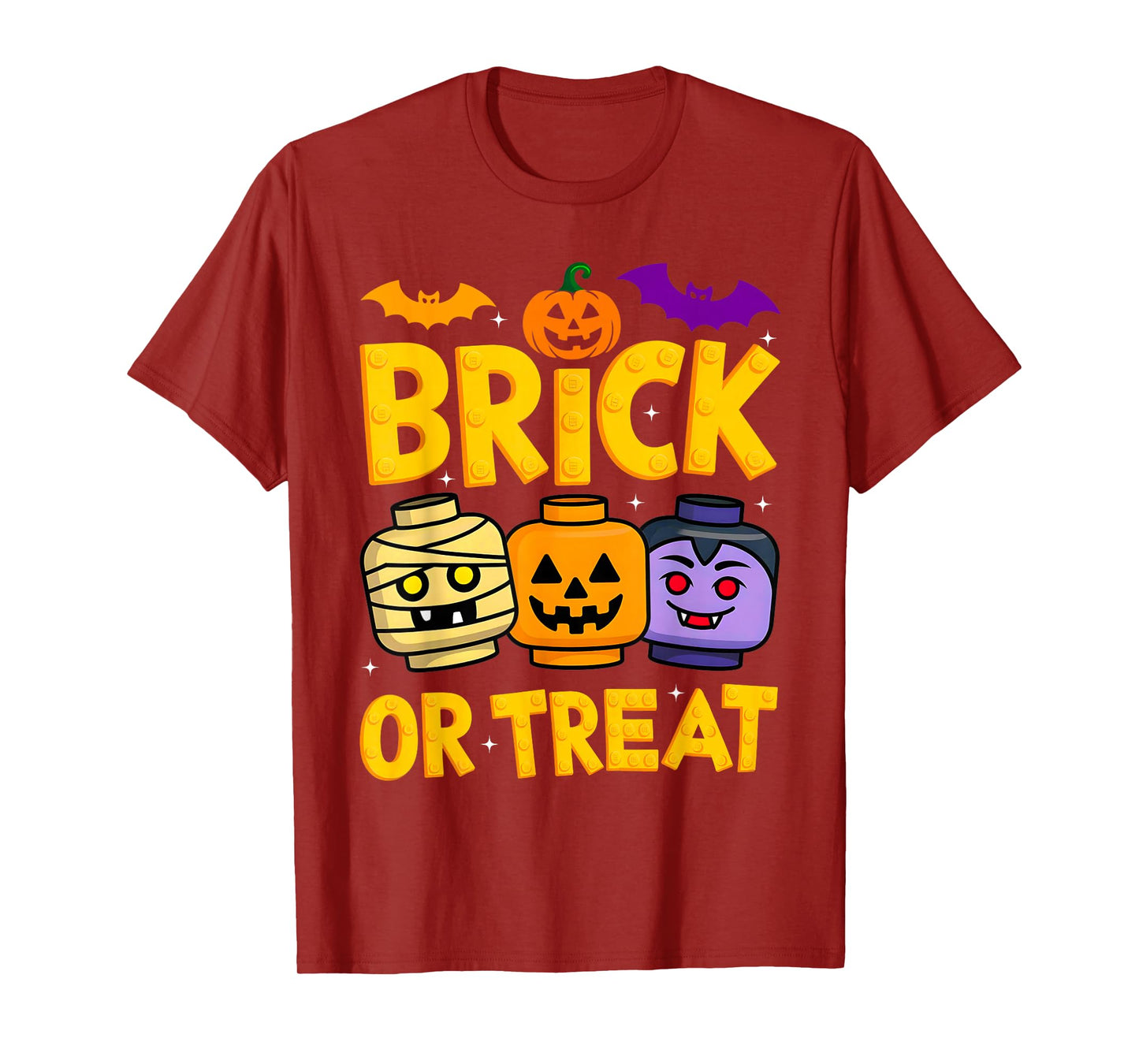 Brick or Treat Halloween Master Builder Blocks Building Kids T-Shirt